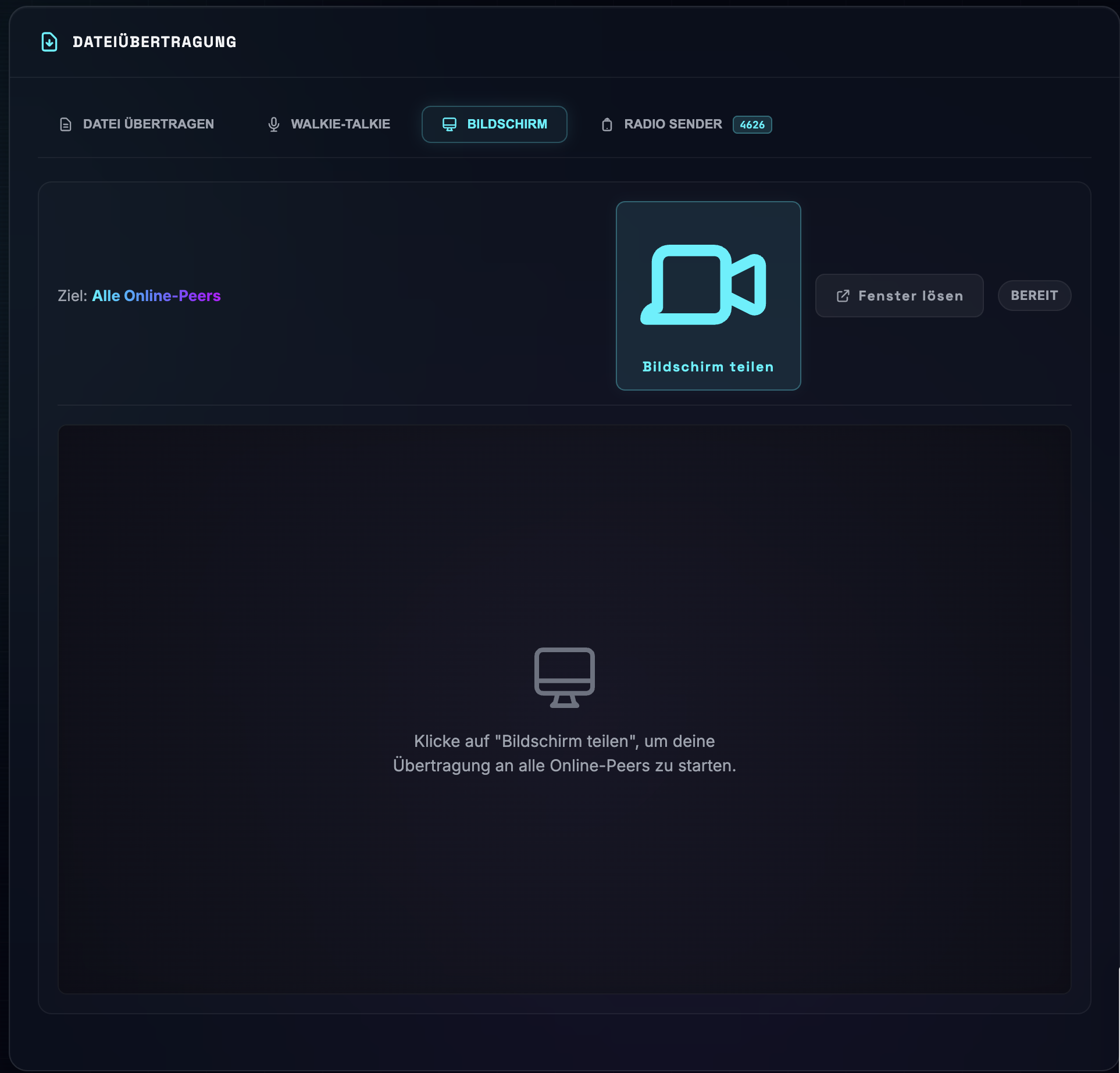 P2P Screencapture Interface