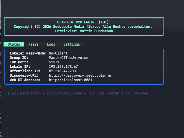 P2P Server Interface